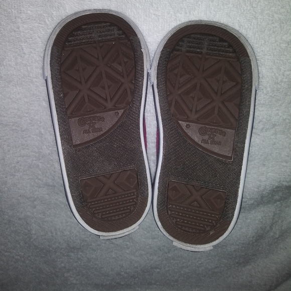 Converse | Chuck Taylor Pink & Purple High Top Sneaker Girls Toddler alSize 5 - Picture 3 of 6